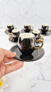 فنجان و نعلبکی قهوه خوری وارداتی ساخت چین جنس چینی بن چاینا