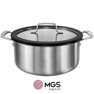 قابلمه استیل لیزری سایز ۳۲ مارک MGS وارداتی ساخت چین ضد خط و خش و نچسب